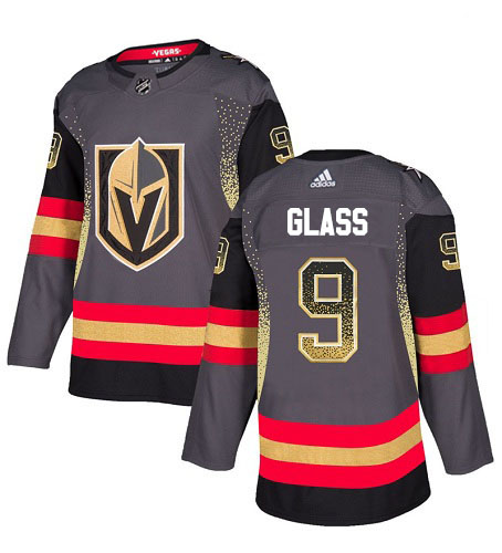 Men Adidas Golden Knights 9 Cody Glass Grey Home Authentic Drift Fashion Stitched NHL Jersey